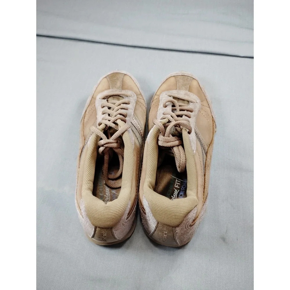 Skechers‎ Relax Fit Brown Leather Suede Cooled Memory Foam Shoes Women 8.5 Comfy